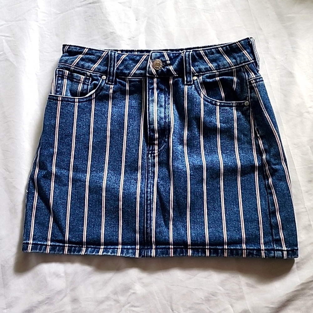 Pacsun striped denim mini-skirt size 24
